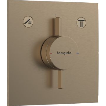 Baterie cada - dus Hansgrohe DuoTurn E cu doua functii montaj incastrat necesita corp ingropat bronz periat