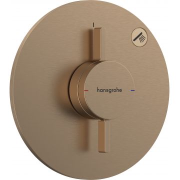 Baterie dus Hansgrohe DuoTurn S cu montaj incastrat necesita corp ingropat bronz periat