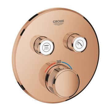 Baterie cada - dus termostatata Grohe Grohtherm SmartControl Round montaj incastrat necesita corp ingropat warm sunset