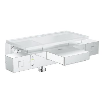 Baterie cada termostatata Grohe Grohtherm Cube cu etajera crom