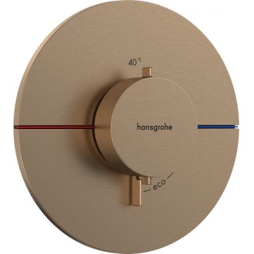 Baterie dus termostatata Hansgrohe ShowerSelect Comfort S cu montaj incastrat necesita corp ingropat bronz periat