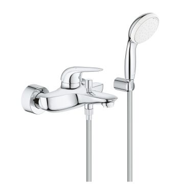 Baterie cada Grohe Eurostyle cu set de dus cu agatatoare crom