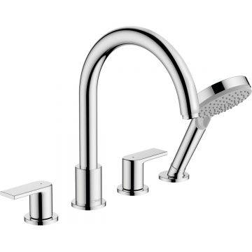 Baterie cu montaj pe cada Hansgrohe Vernis Shape cu 4 elemente crom