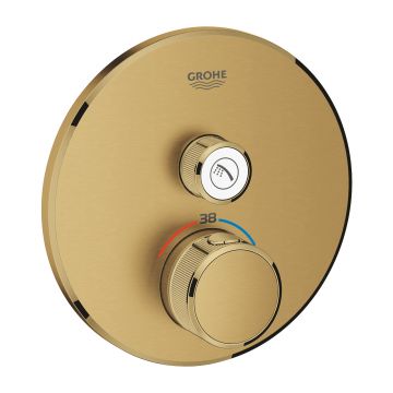 Baterie dus termostatata Grohe Grohtherm SmartControl cu 1 functie montaj incastrat necesita corp ingropat brushed cool sunrise