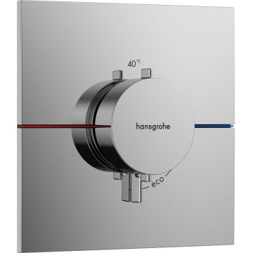 Baterie dus termostatata Hansgrohe ShowerSelect Comfort E cu montaj incastrat necesita corp ingropat crom