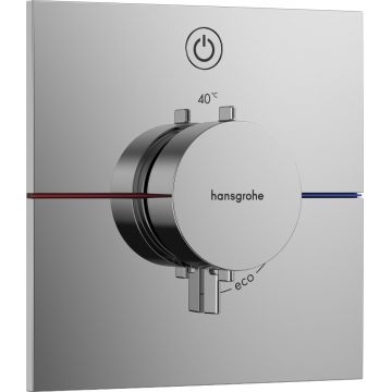 Baterie dus termostatata Hansgrohe ShowerSelect Comfort E On/Off cu montaj incastrat necesita corp ingropat crom