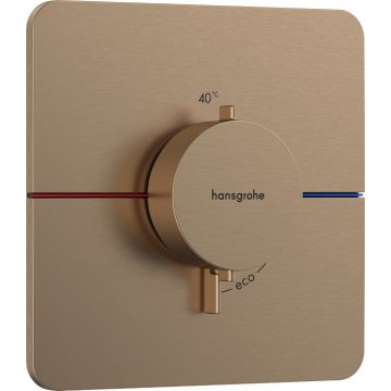 Baterie dus termostatata Hansgrohe ShowerSelect Comfort Q cu montaj incastrat necesita corp ingropat bronz periat