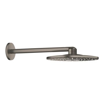 Palarie de dus Grohe RainShower SmartActive 310 2 tipuri de jet cu brat de dus 43cm de perete brushed hard graphite