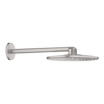 Palarie de dus Grohe RainShower SmartActive 310 2 tipuri de jet cu brat de dus 43cm de perete supersteel