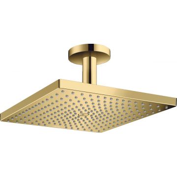 Palarie de dus Hansgrohe Raindance E 300 Air crom si brat de tavan 100mm gold optic lustruit