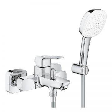 Baterie cada Grohe Cubeo cu set de dus Tempesta Cube 110 2 jet  crom