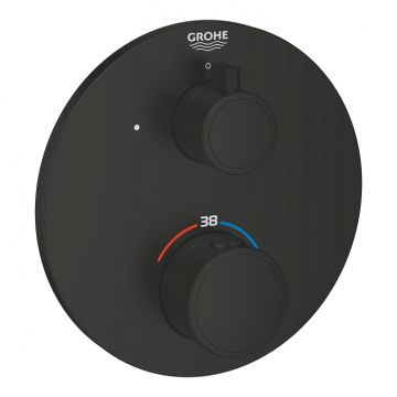 Baterie dus termostatata Grohe Grohtherm cu montaj incastrat necesita corp ingropat matte black