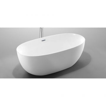 Cada freestanding Wellis Oval alb, 160cm - Dimensiune 160x78