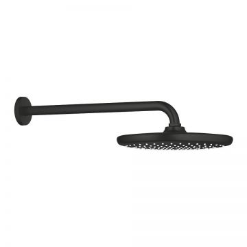 Palarie de dus Grohe Tempesta 250 cu brat de dus 380mm de perete matte black