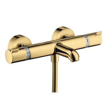 Baterie cada termostatata Hansgrohe Ecostat Comfort gold optic lustruit